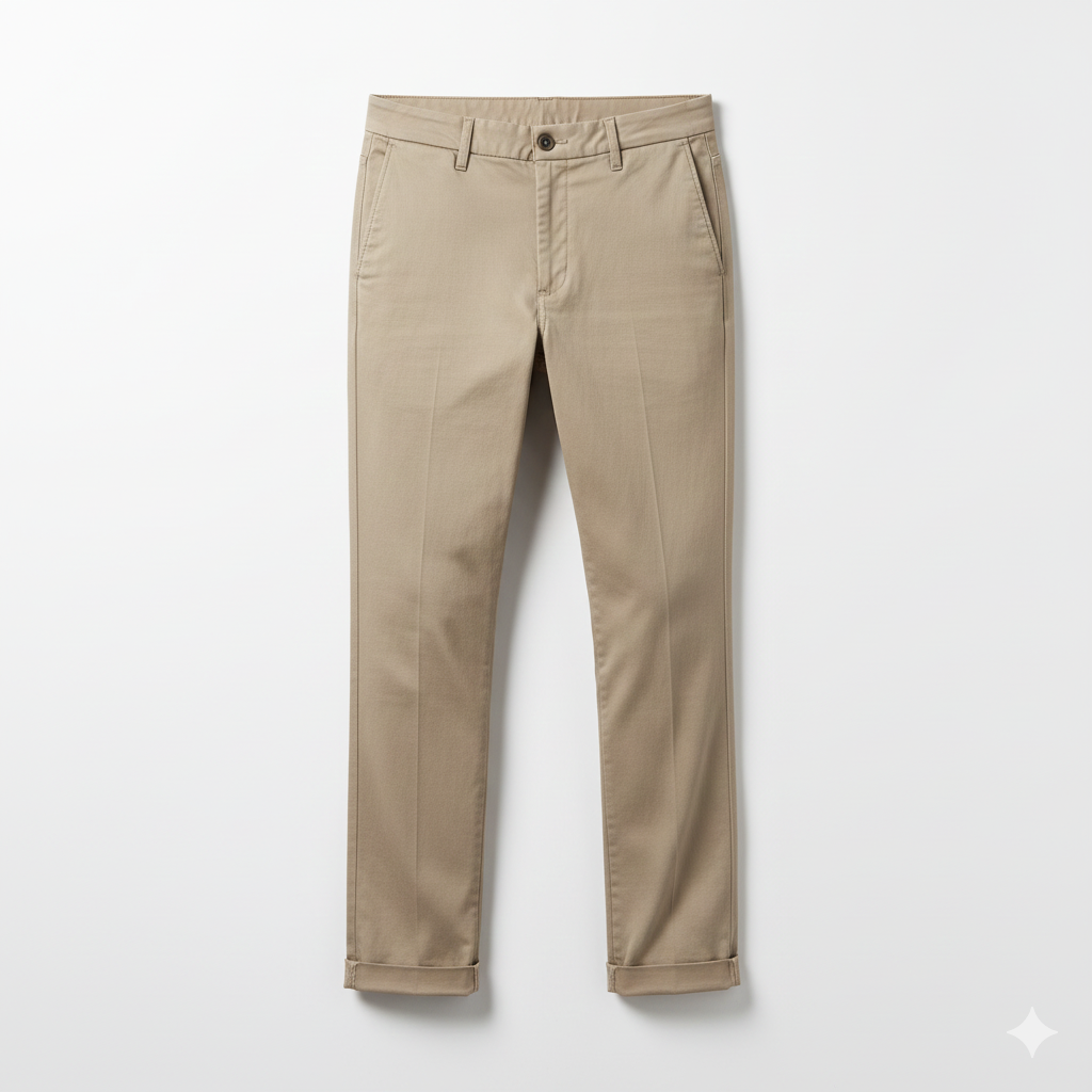 Beige Casual Pants
