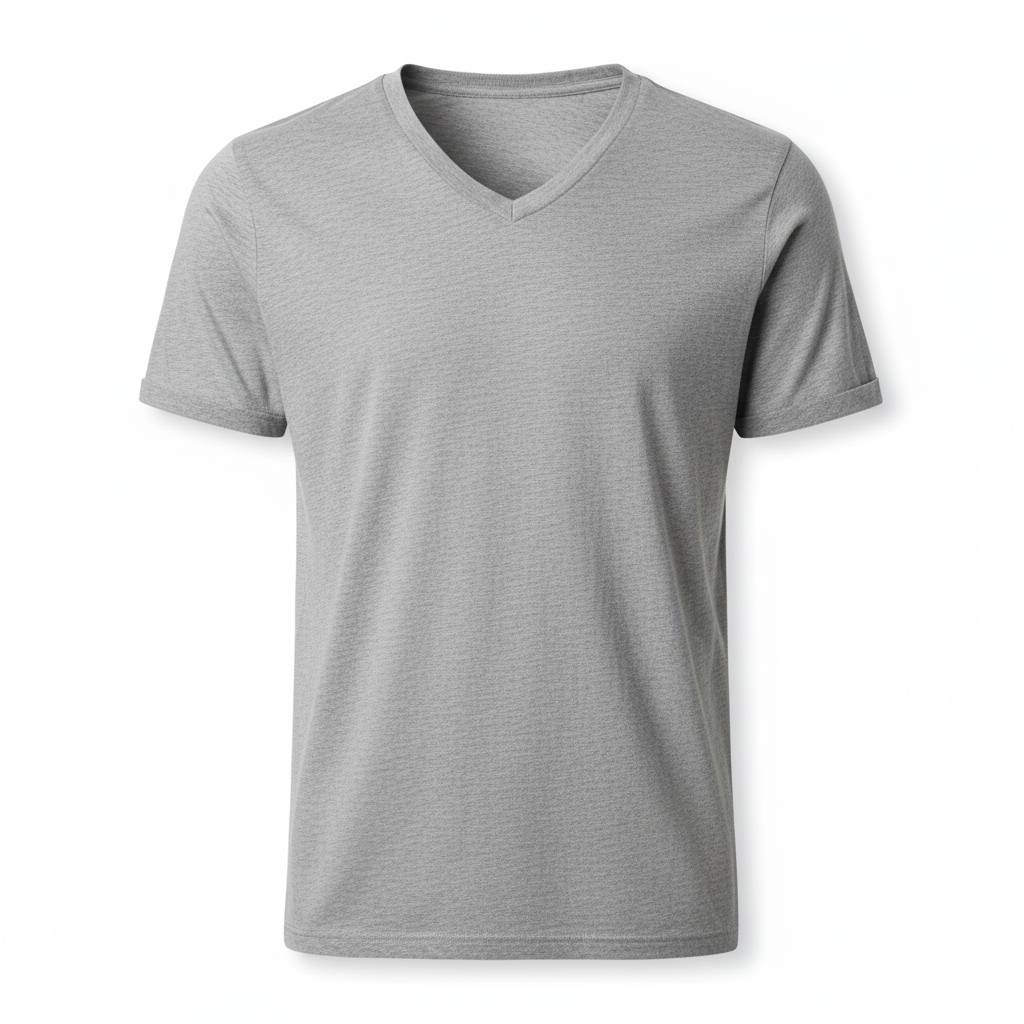 Gray V-Neck Tee